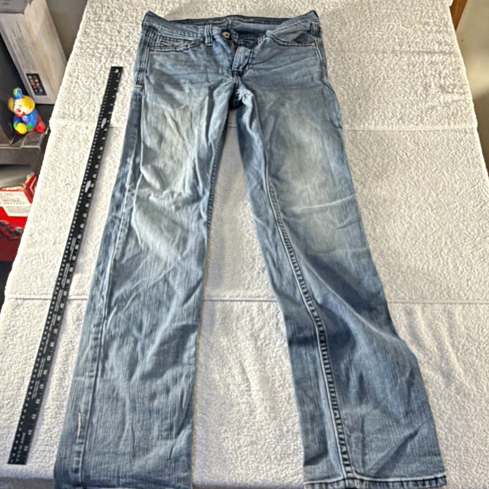 Cody James Mens Blue Light Wash Regular Fit Straight Leg Denim Jeans 5-Pocket